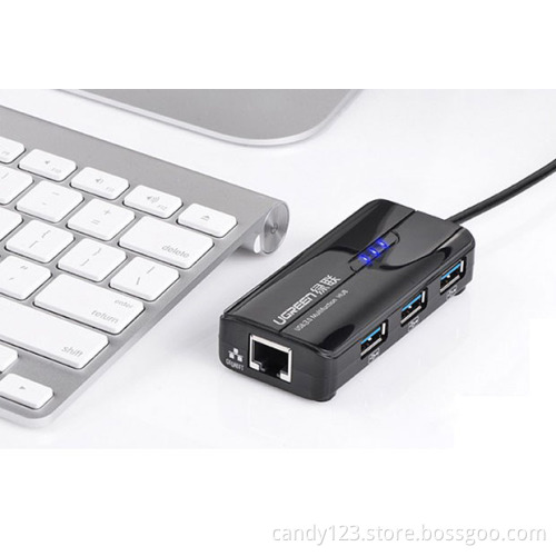 UGREEN USB 3.0 Combo-USB 3.0 Giga Ethernet + 3 ports USB 3.0 Hub